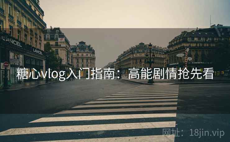 糖心vlog入门指南:高能剧情抢先看